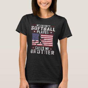 Camiseta Mi jugador favorito de Softball me llama Brother F