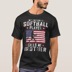 Camiseta Mi jugador favorito de Softball me llama Brother F