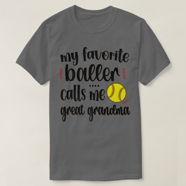 Camiseta Mi jugador favorito de Softball me llama genial al (Diseño del anverso)