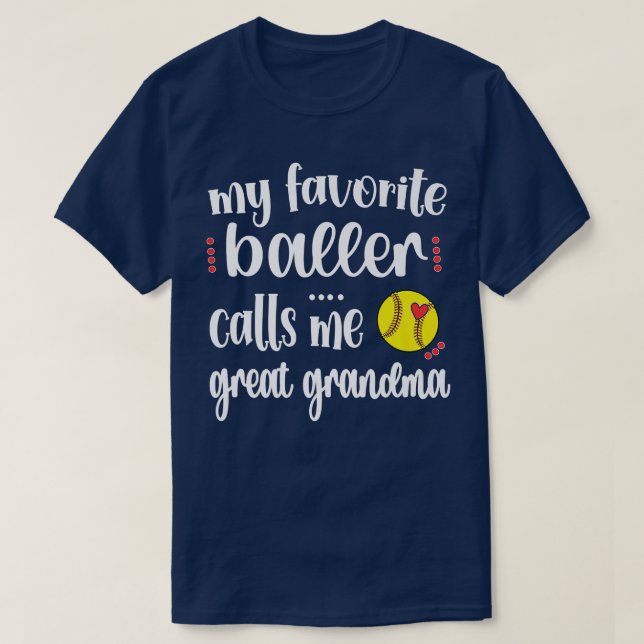 Camiseta Mi jugador favorito de Softball me llama genial al (Diseño del anverso)