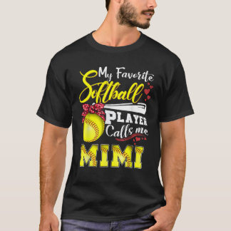 Camiseta Mi jugador favorito de Softball me llama Mimi Tee