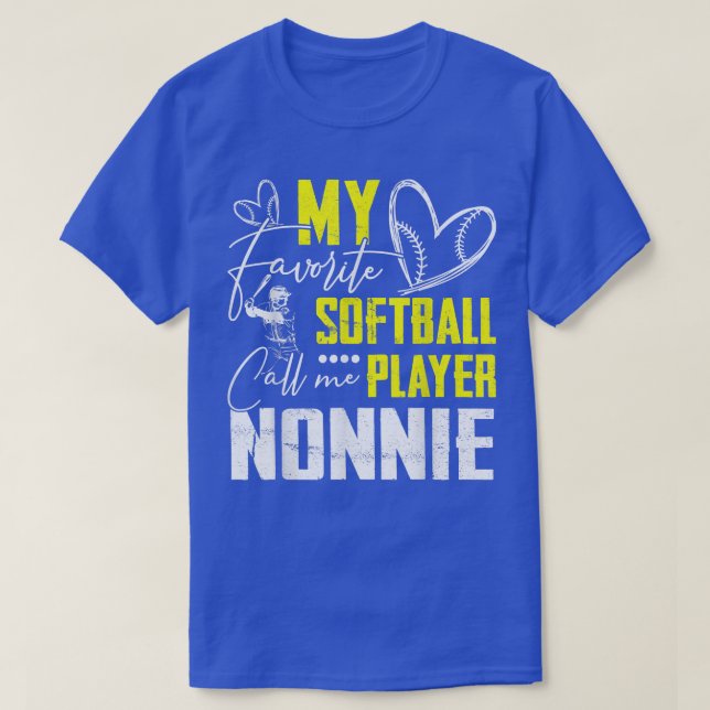 Camiseta Mi jugador favorito de Softball me llama Nonnie  (Diseño del anverso)