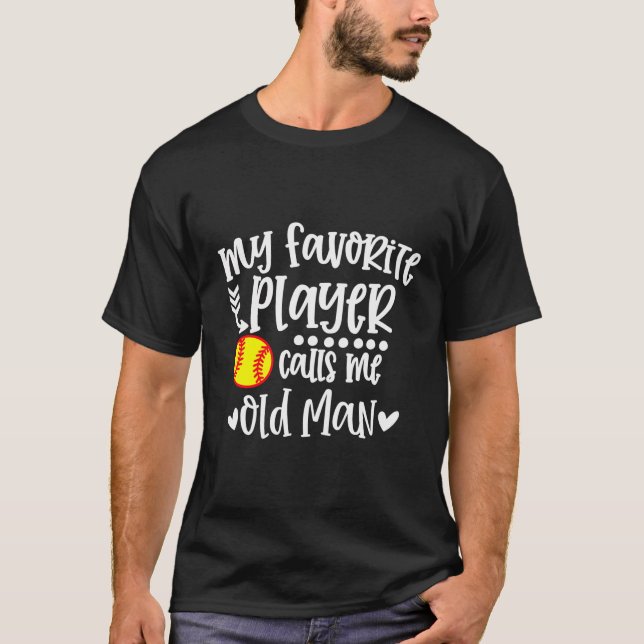 Camiseta Mi jugador favorito de Softball me llama Oba-Chan  (Anverso)