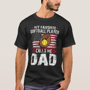 Camiseta Mi jugador favorito de Softball me llama papá Soft