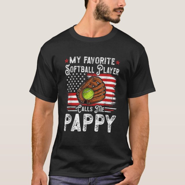 Camiseta Mi jugador favorito de Softball me llama Pappy Ame (Anverso)