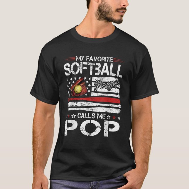 Camiseta Mi jugador favorito de Softball me llama pop ameri (Anverso)