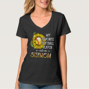 Camiseta Mi jugador favorito de Softball me llama Stepmom S