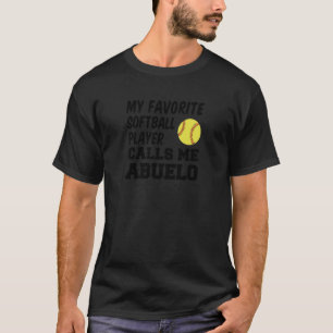 Camiseta Mi jugador favorito de sóftbol me llama Abuelo esp