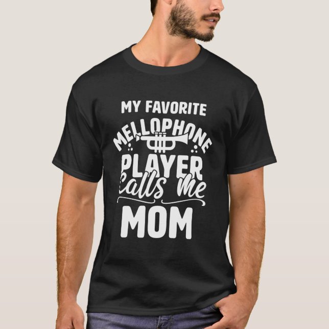 Camiseta Mi jugador favorito de teléfono móvil me llama mam (Anverso)