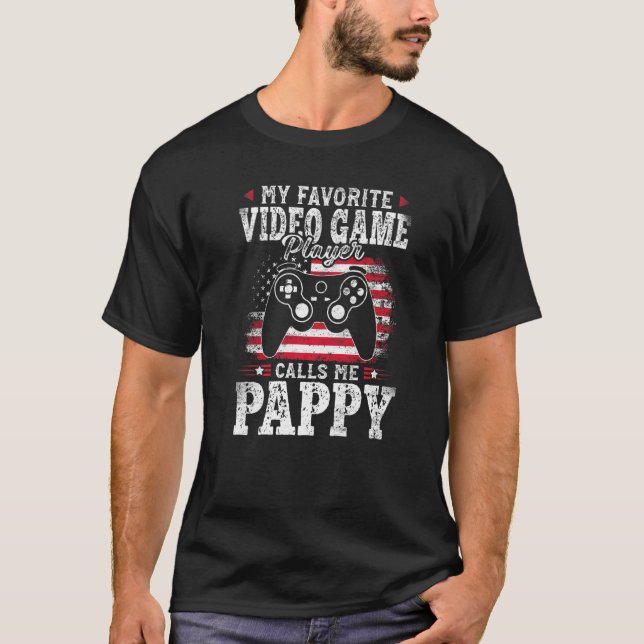Camiseta Mi jugador favorito de videojuegos me llama Pappy  (Anverso)