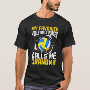 Camiseta Mi jugador favorito de voleibol me llama abuela