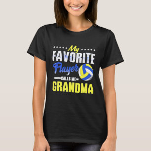 Camiseta Mi jugador favorito de voleibol me llama abuela 1