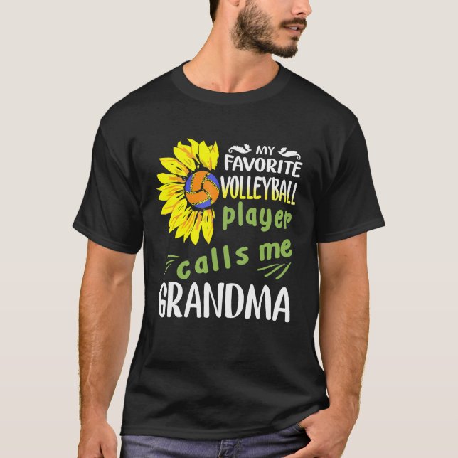 Camiseta Mi jugador favorito de voleibol me llama "Abuela S (Anverso)