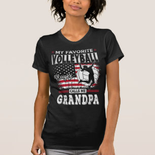 Camiseta Mi jugador favorito de voleibol me llama abuelo