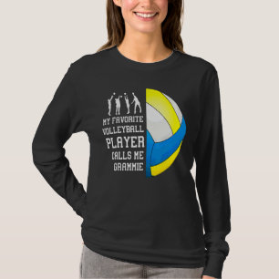 Camiseta Mi jugador favorito de voleibol me llama Grammie