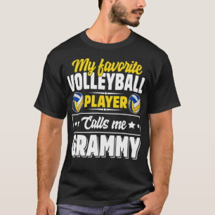 Camiseta Mi jugador favorito de voleibol me llama Grammy Mo