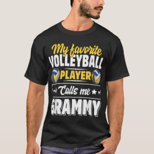 Camiseta Mi jugador favorito de voleibol me llama Grammy Mo