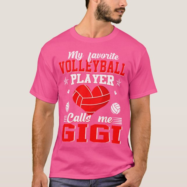 Camiseta Mi jugador favorito de voleibol me llama madre Gig (Anverso)