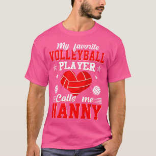 Camiseta Mi jugador favorito de voleibol me llama madre nan