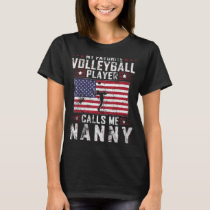 Camiseta Mi jugador favorito de voleibol me llama madre nan