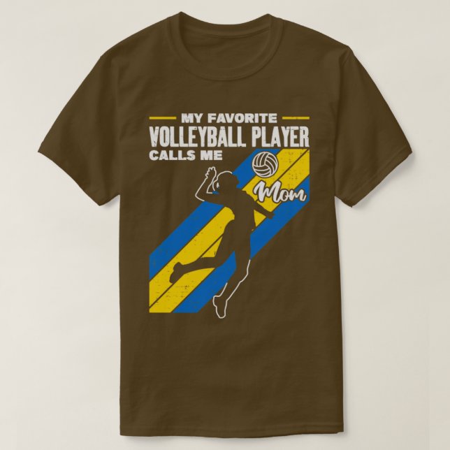 Camiseta Mi jugador favorito de voleibol me llama Mamá4 (Diseño del anverso)