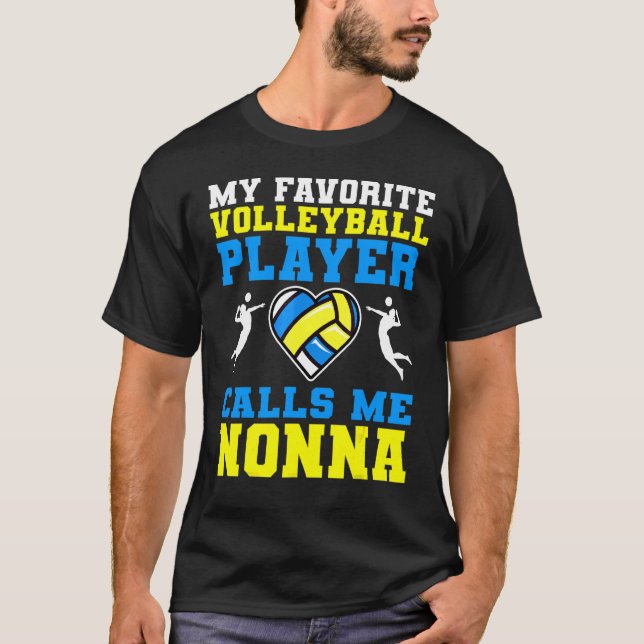 Camiseta Mi jugador favorito de voleibol me llama Nonna Mot (Anverso)