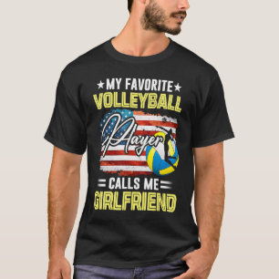 Camiseta Mi jugador favorito de voleibol me llama novia