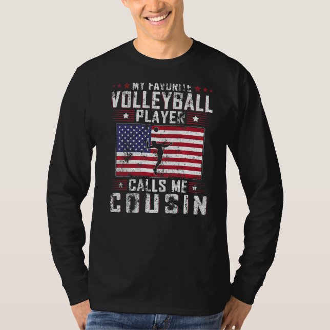 Camiseta Mi jugador favorito de voleibol me llama primo (Anverso)