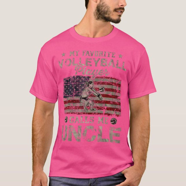 Camiseta Mi jugador favorito de voleibol me llama Uncle Usa (Anverso)