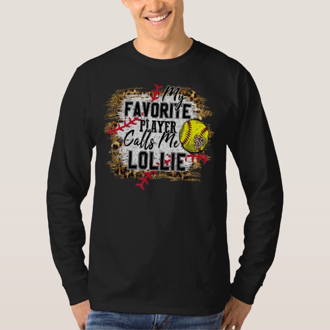 Camiseta Mi jugador favorito me llama Lollie Softball Mothe (Anverso)