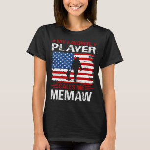 Camiseta Mi jugador favorito me llama MEMAW Béisbol USA Fla