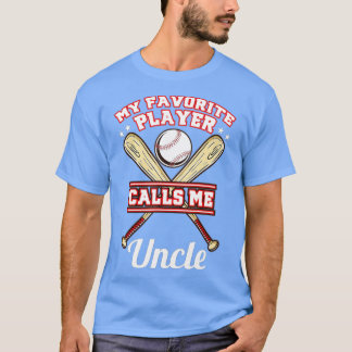 Camiseta Mi jugador favorito me llama tío béisbol