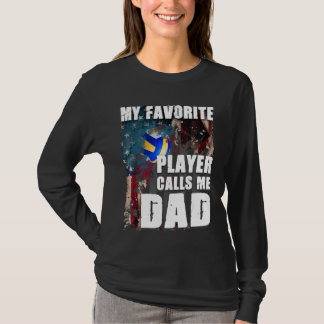 Camiseta Mi jugador favorito me llama voleibol de papá