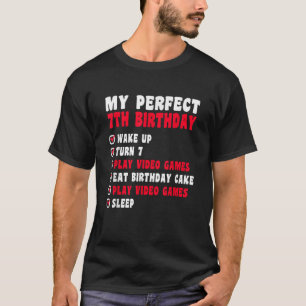 Camiseta Mi jugador perfecto de 7 años por séptimo cumpleañ
