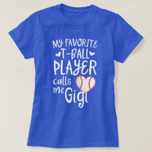 Camiseta Mi jugador preferido del T-ball me llama béisbol