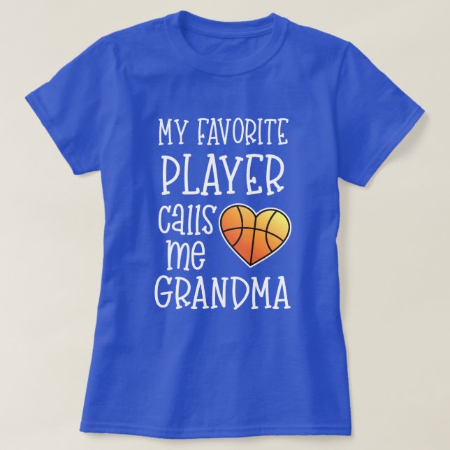 Camiseta Mi jugador preferido me llama baloncesto de la (Diseño del anverso)