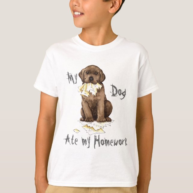 Camiseta Mi laboratorio de chocolate comió mi hogar (Anverso)