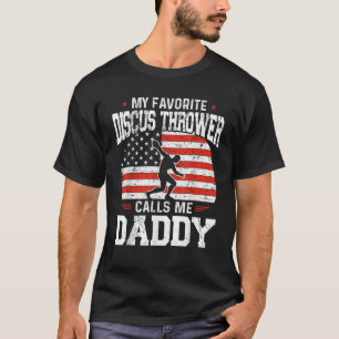 Camiseta Mi lanzador de discus favorito me llama papá Funny