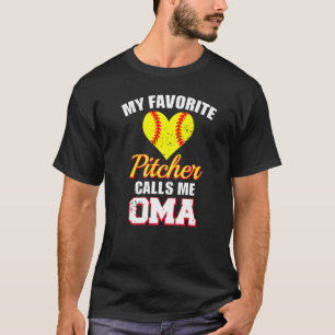 Camiseta Mi lanzador favorito me llama "Oma Pitcher Softbal