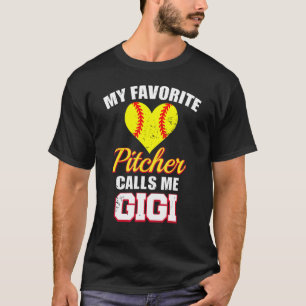 Camiseta Mi lanzador favorito me llama Softball Gigi Pitche