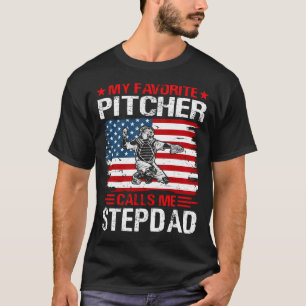 Camiseta Mi lanzador favorito me llama STEPDAD Béisbol EEUU