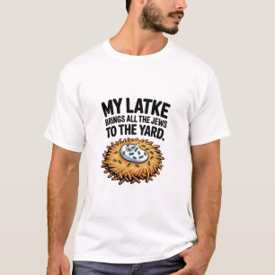 Camiseta Mi Latke trae a todos los judíos al Yard Hanukkah