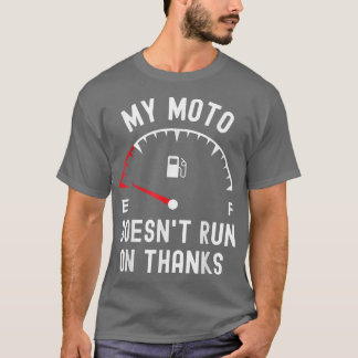 Camiseta Mi lema no funciona gracias moto hueca divertido