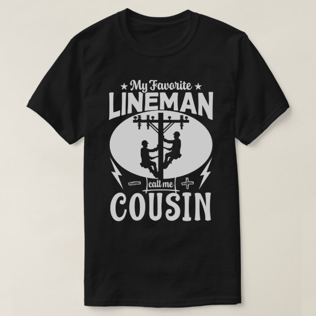 Camiseta Mi Lineman Favorito Me Llama Día De Los Padres. (Diseño del anverso)