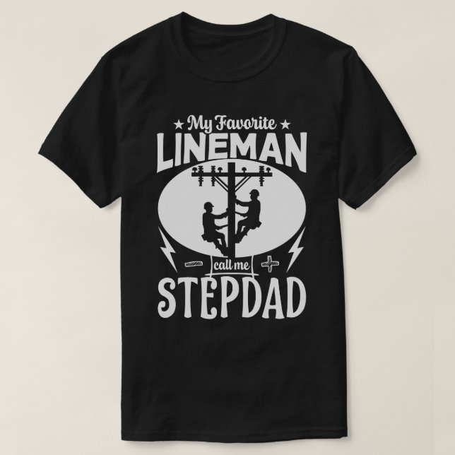 Camiseta Mi Lineman favorito me llama Día de los Padres STE (Diseño del anverso)
