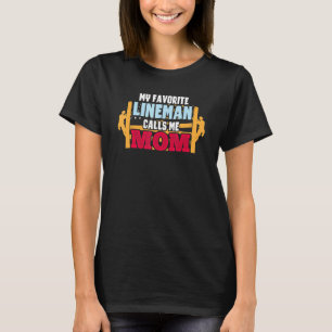 Camiseta Mi Lineman Favorito Me Llama Mamá Patriótica Elect