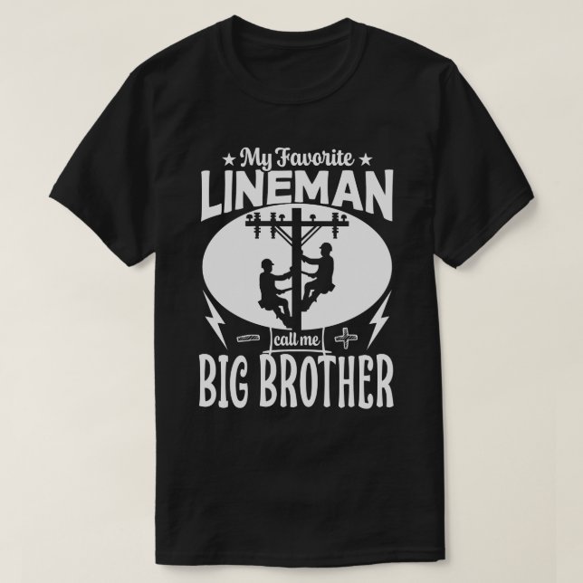 Camiseta Mi Lineman Favorito Me Llama "Padres HERMANOS GRAN (Diseño del anverso)