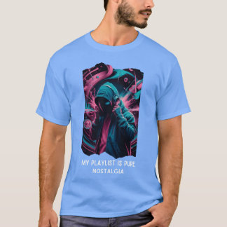 Camiseta Mi lista de reproducción es pura nostalgia vintage