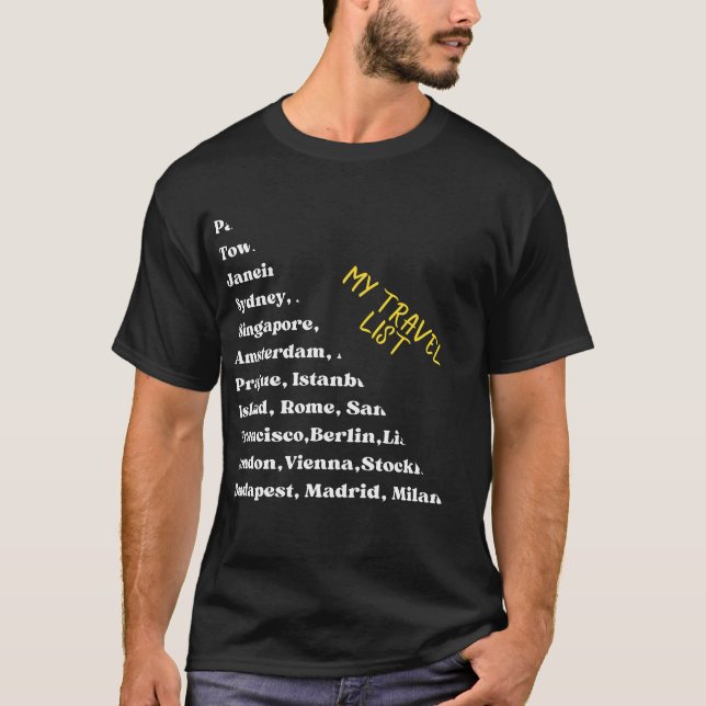 Camiseta Mi lista de viajes (Anverso)