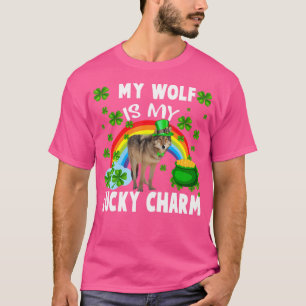 Camiseta Mi Lobo Es Mi Afortunado Encanto Feliz Día De San 